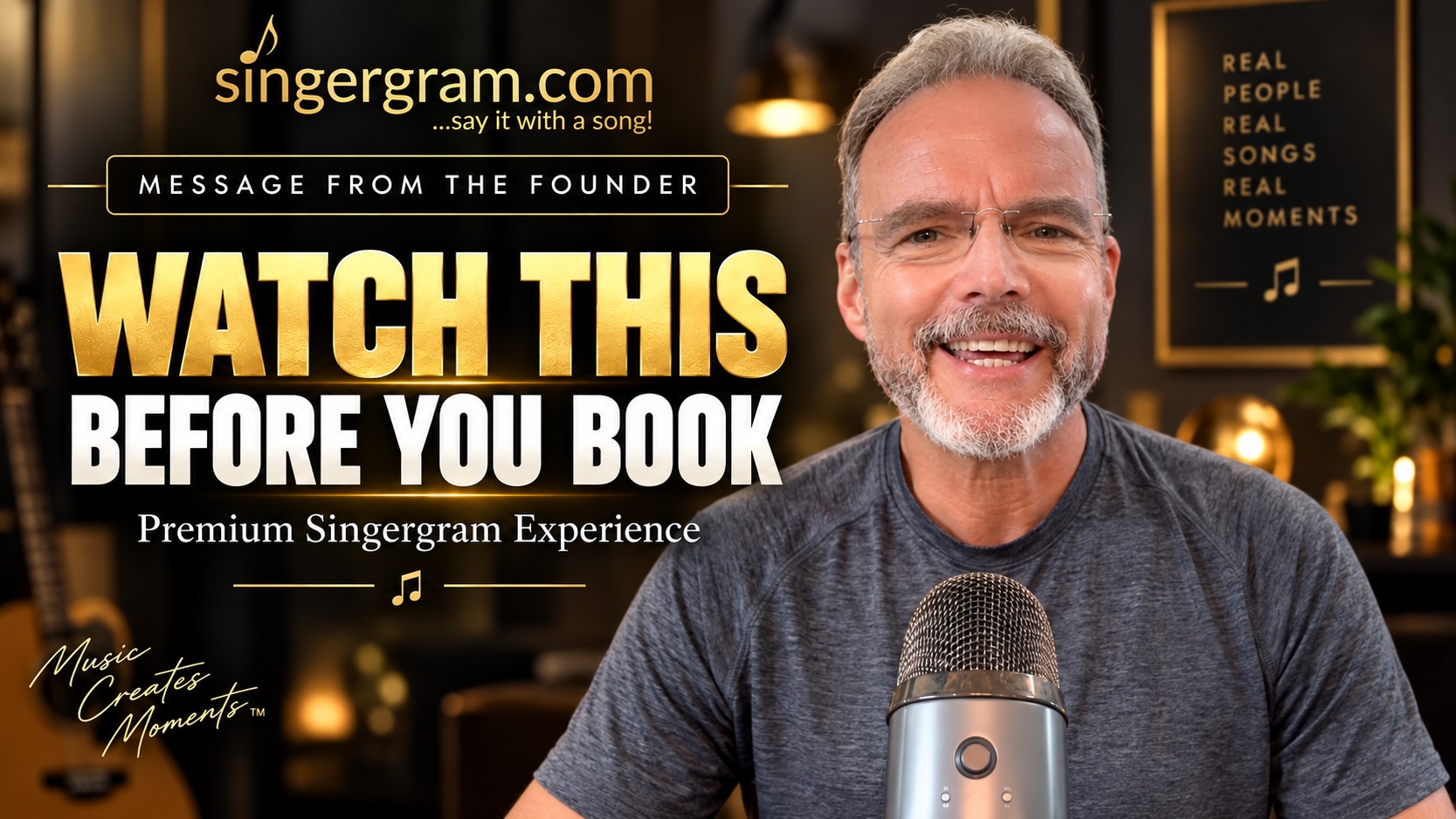 Message from the Singergram founder — watch this before you book
